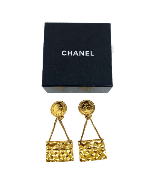 Clips sac CHANEL dorés vintage