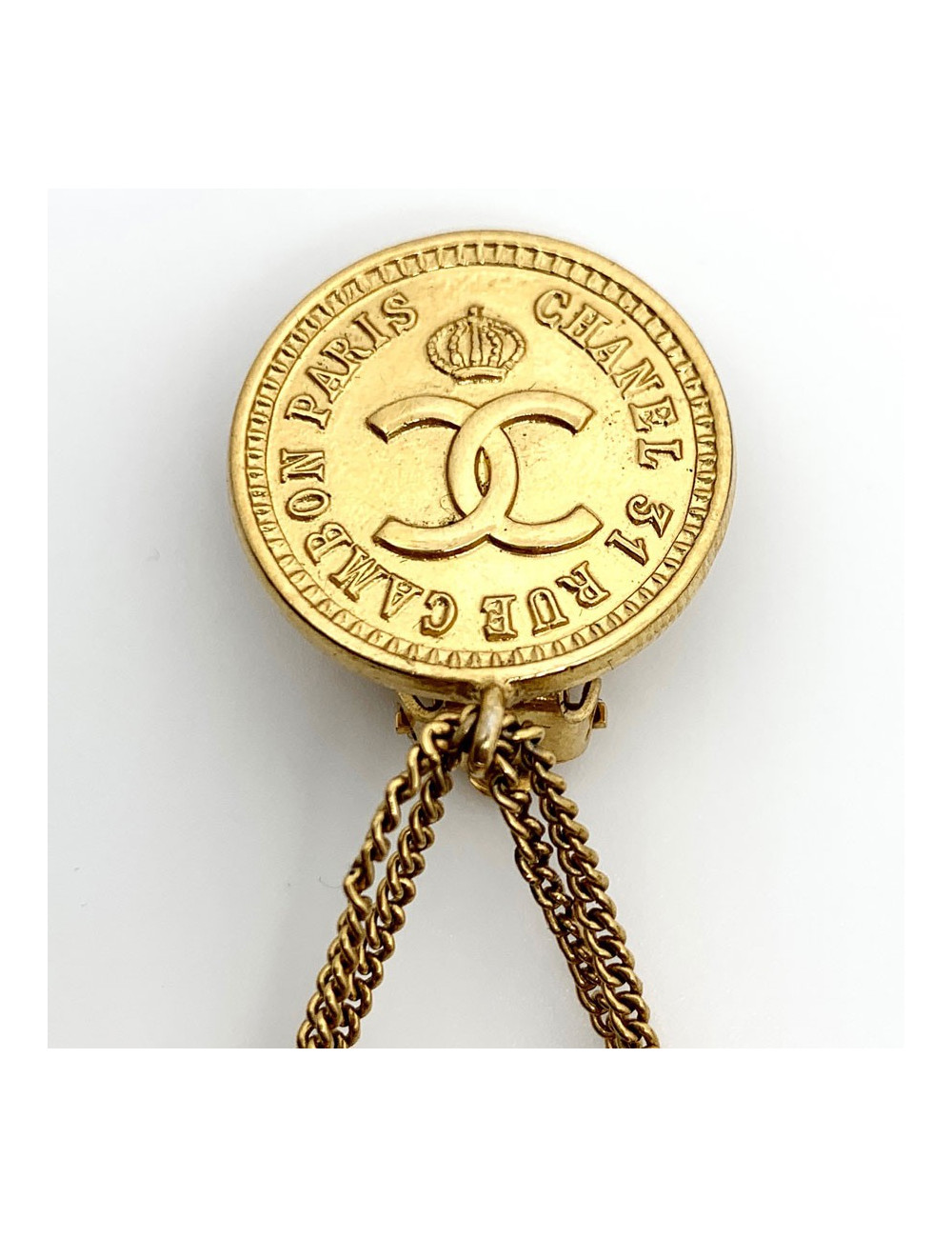 Clips sac CHANEL dorés vintage