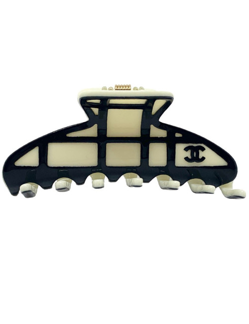 Pince à cheveux CHANEL noire et blanche