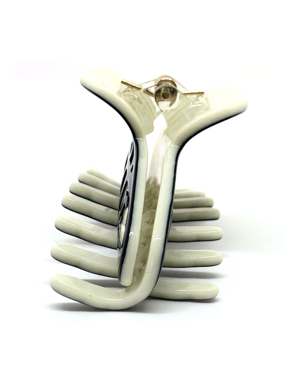 Pince à cheveux CHANEL noire et blanche