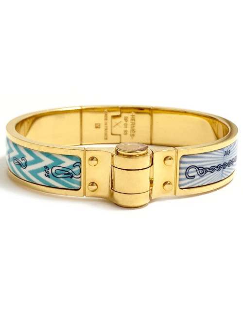 Bracelet Charnière HERMES Manufacture de Boucleries en émail