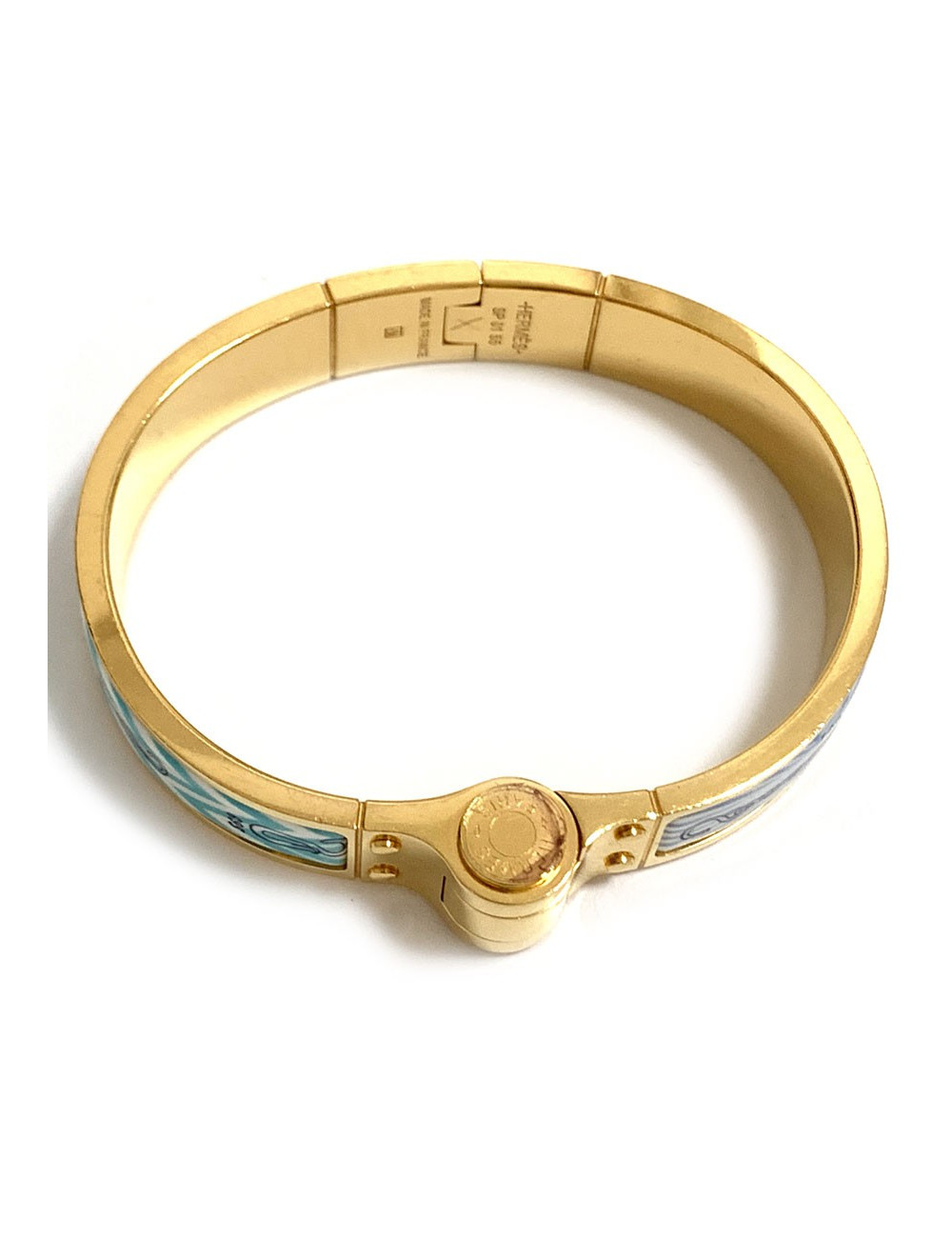 Bracelet Charnière HERMES Manufacture de Boucleries en émail