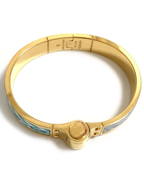 Bracelet Charnière HERMES Manufacture de Boucleries en émail
