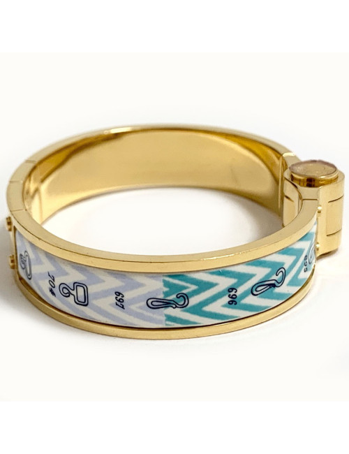 Bracelet Charnière HERMES Manufacture de Boucleries en émail