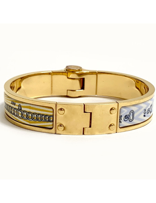 Bracelet Charnière HERMES Manufacture de Boucleries en émail