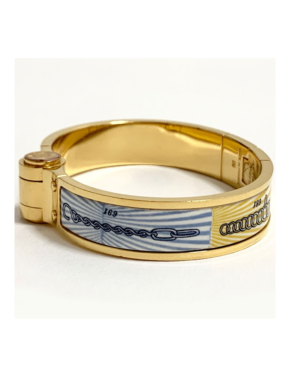 Bracelet Charnière HERMES Manufacture de Boucleries en émail