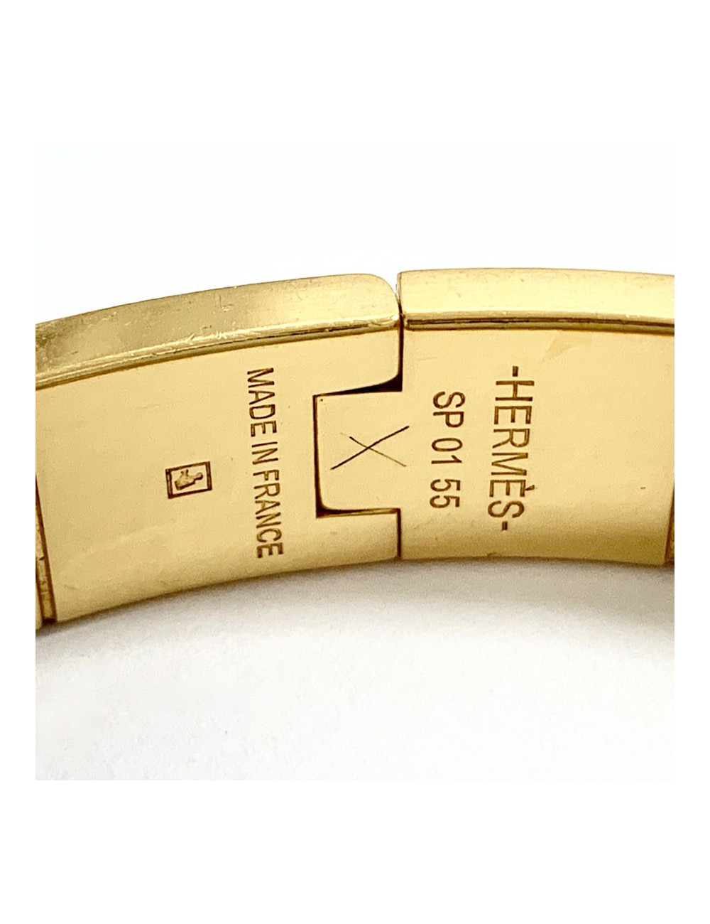 Bracelet Charnière HERMES Manufacture de Boucleries en émail