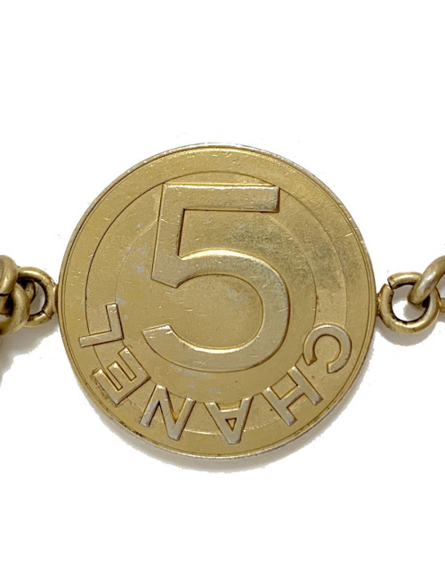 Sautoir CHANEL médaille dorée