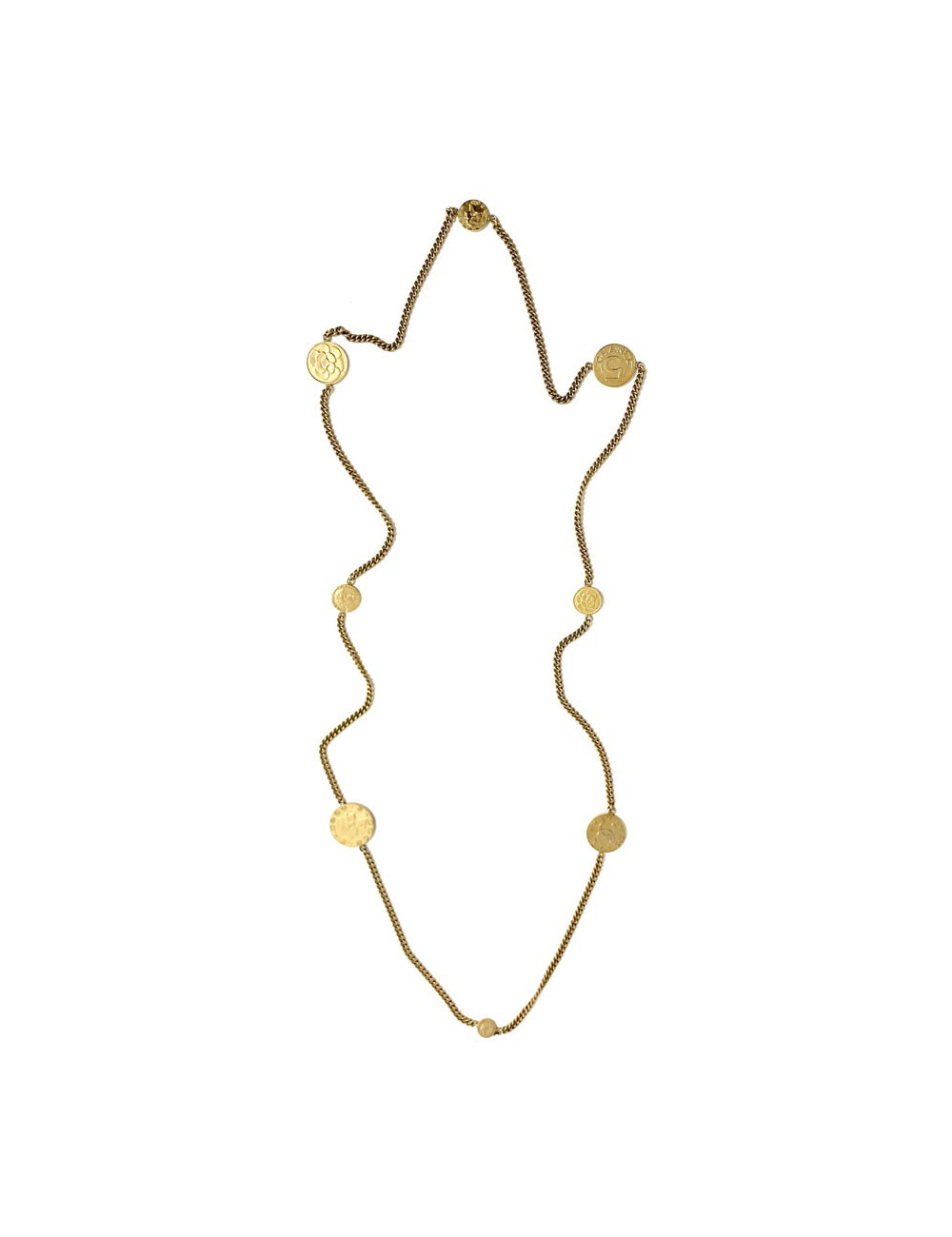 Sautoir CHANEL médaille dorée