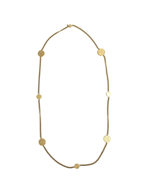 Sautoir CHANEL médaille dorée