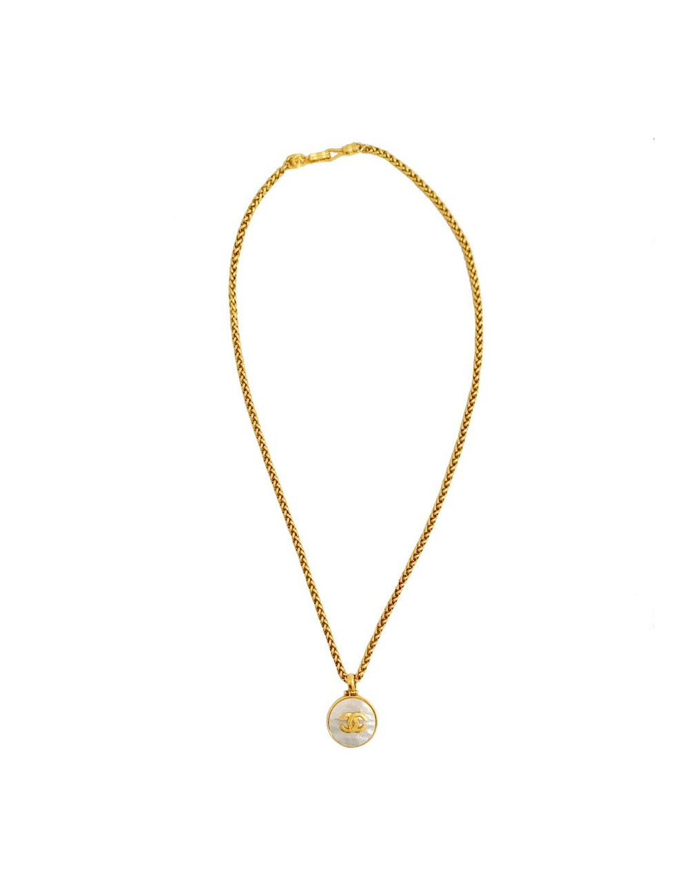 Sautoir medaillon nacré CHANEL