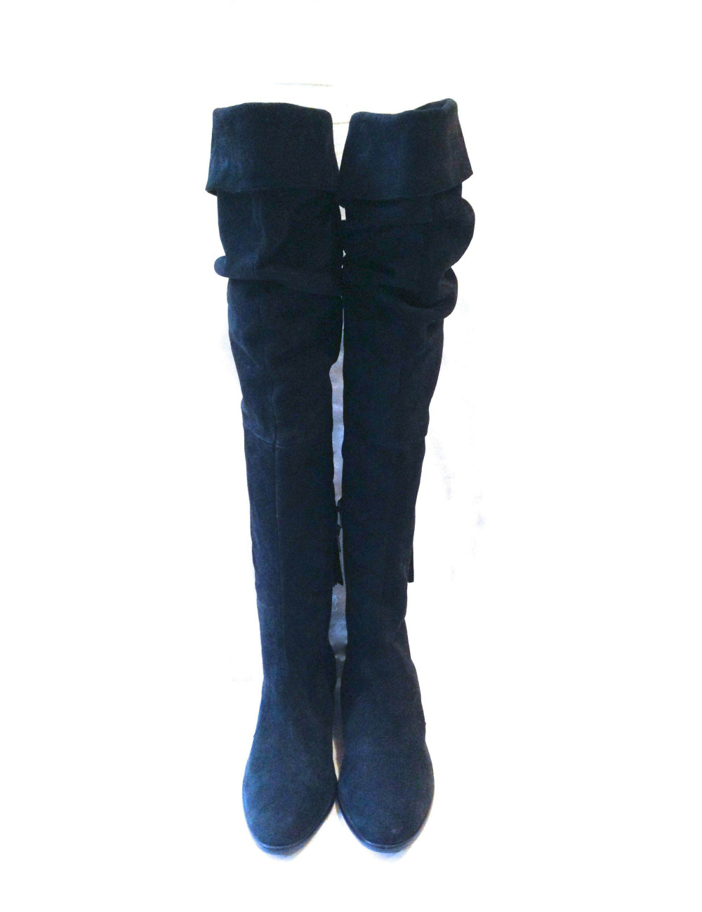 Bottes JL SCHERRER T 39  en veau velours noir