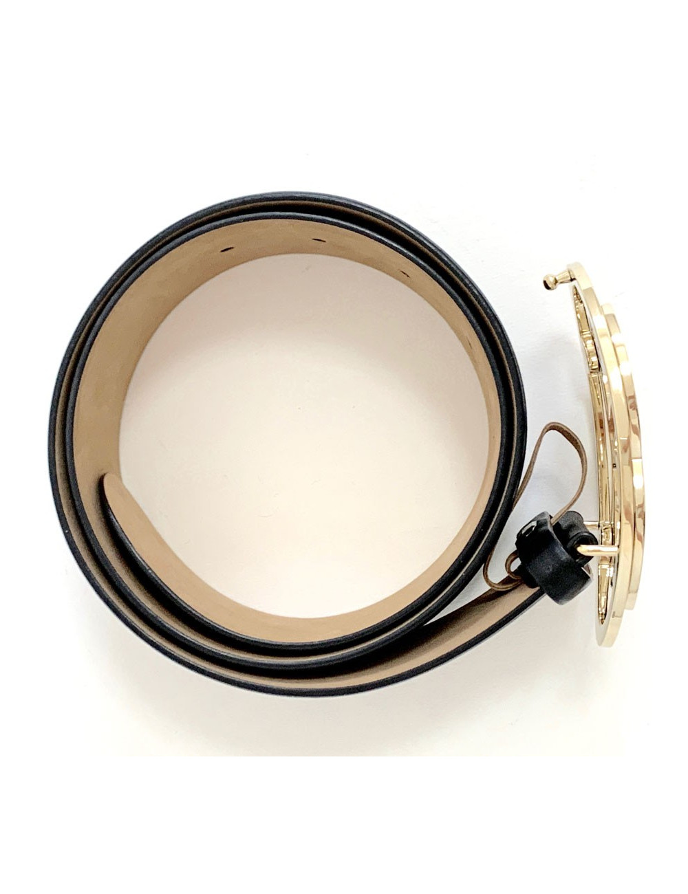 Ceinture CHANEL CC cuir marron