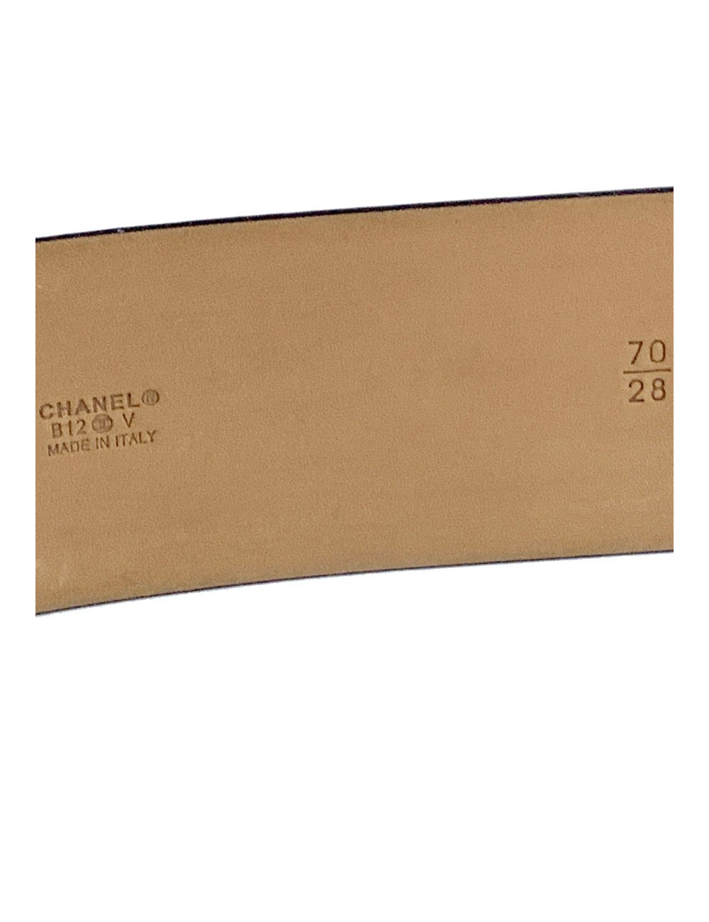 Ceinture CHANEL CC cuir marron