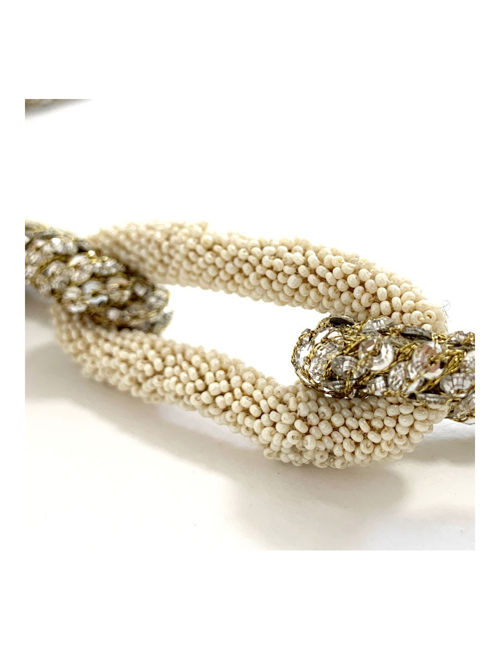 Collier chaine dorée/perles