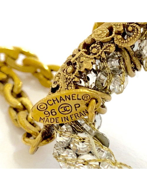 Collier chaine dorée/perles