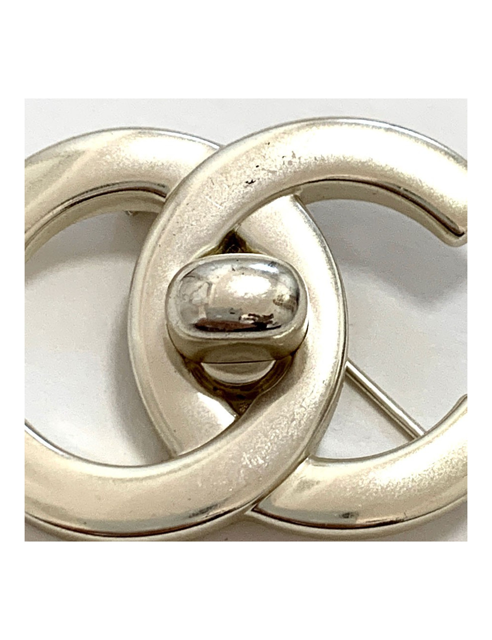 Broche CC CHANEL argent