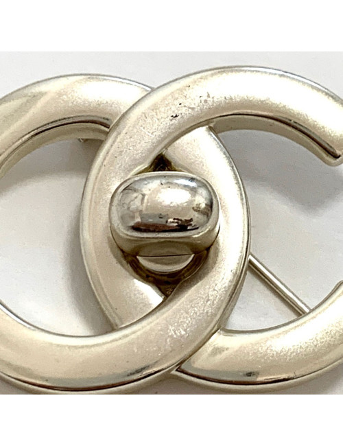 Broche CC CHANEL argent