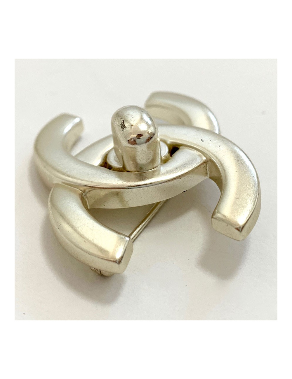 Broche CC CHANEL argent
