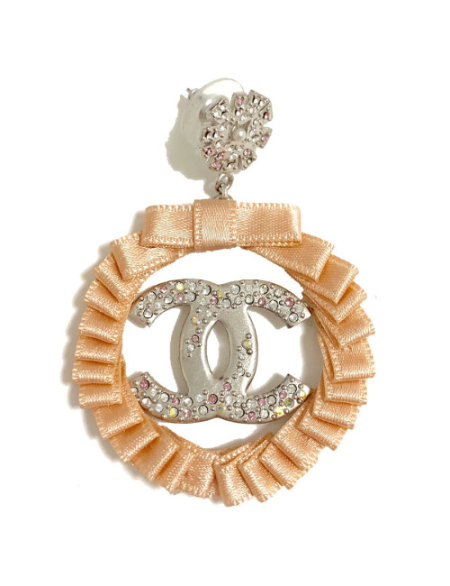 Clous pendants CC CHANEL roses