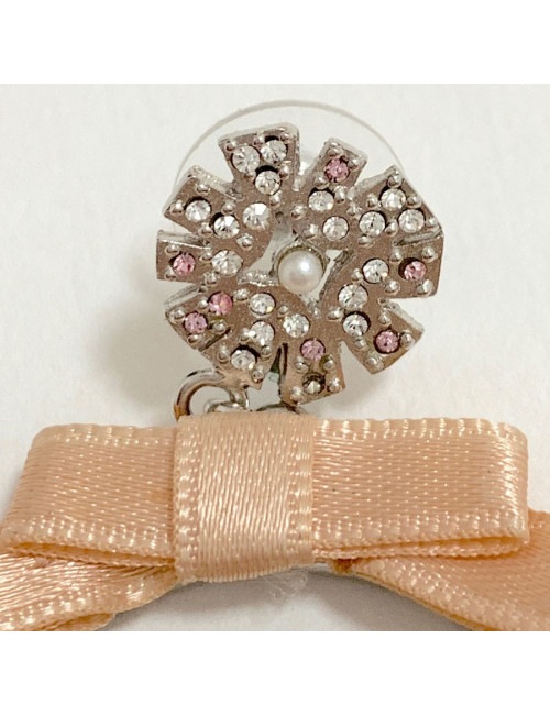 Clous pendants CC CHANEL roses