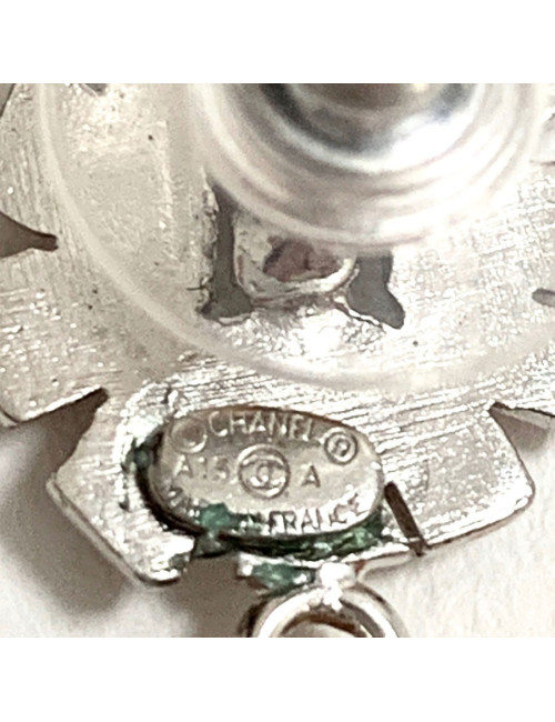 Clous pendants CC CHANEL roses