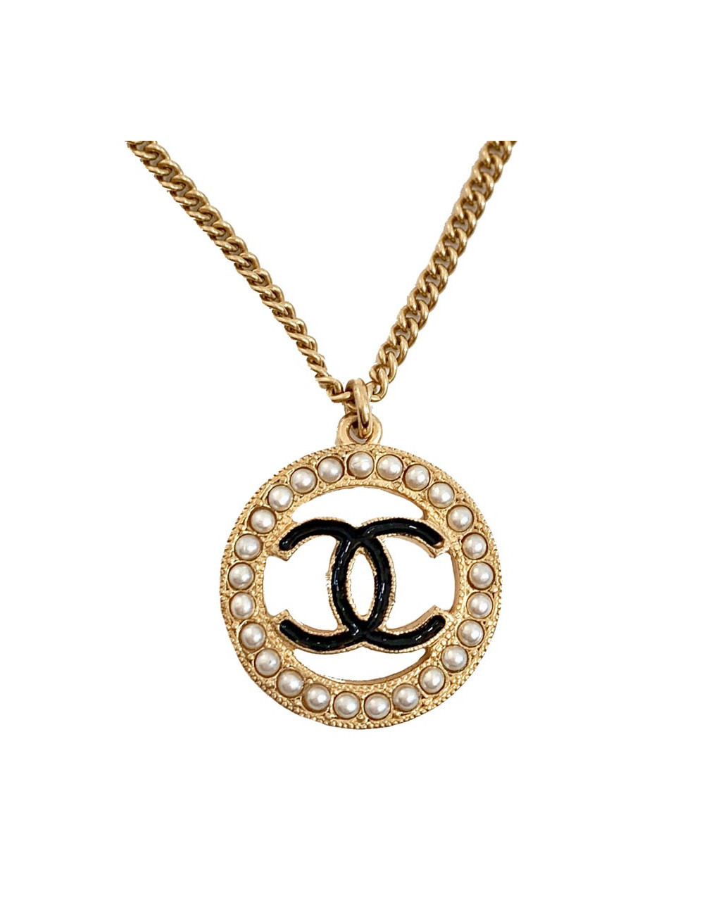 Collier CC doré CHANEL