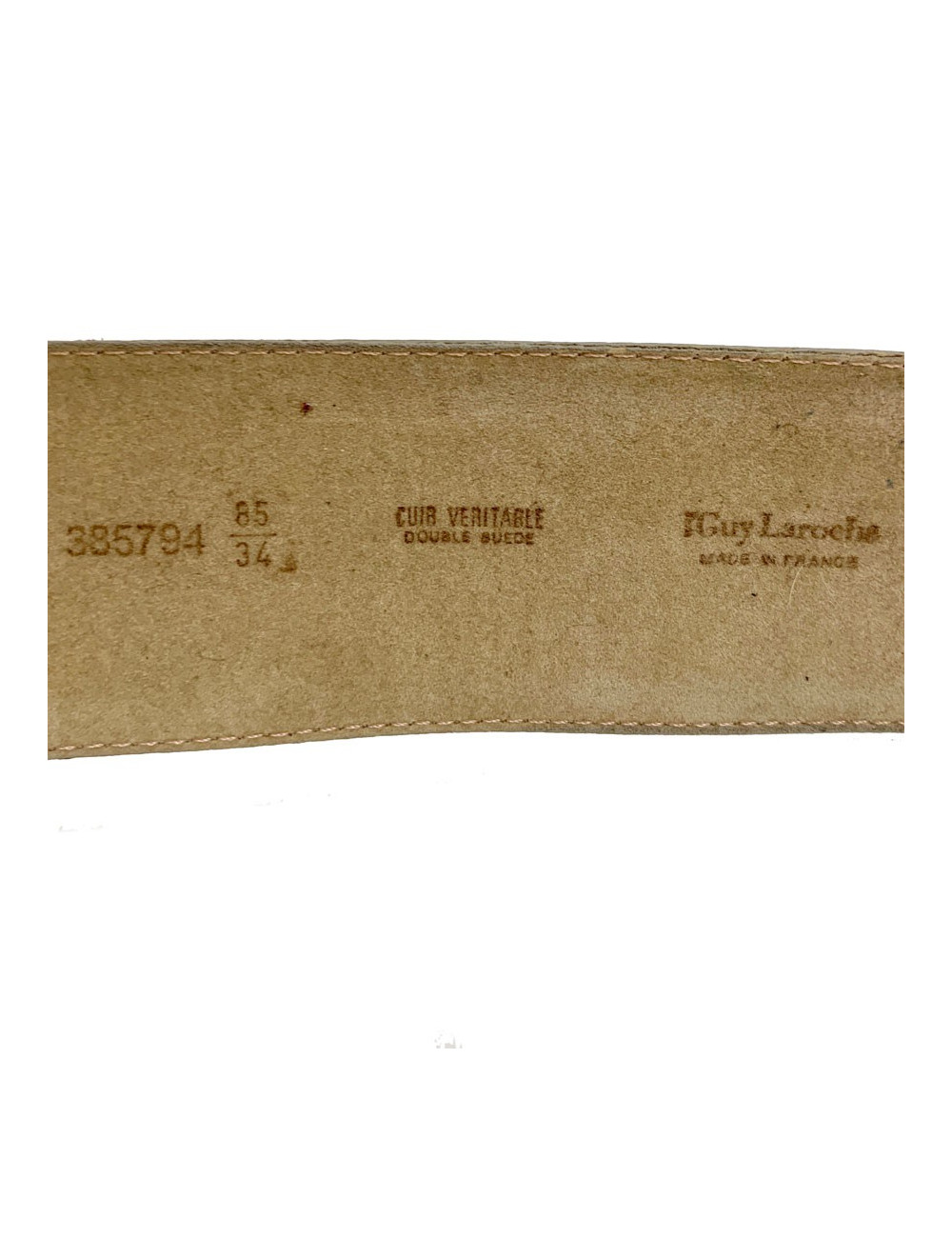 GUY LAROCHE Vintage belt in silver-colored leather