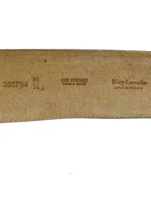 GUY LAROCHE Vintage belt in silver-colored leather