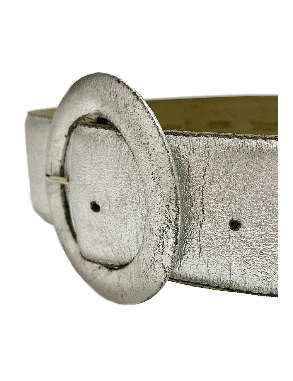 GUY LAROCHE Vintage belt in silver-colored leather