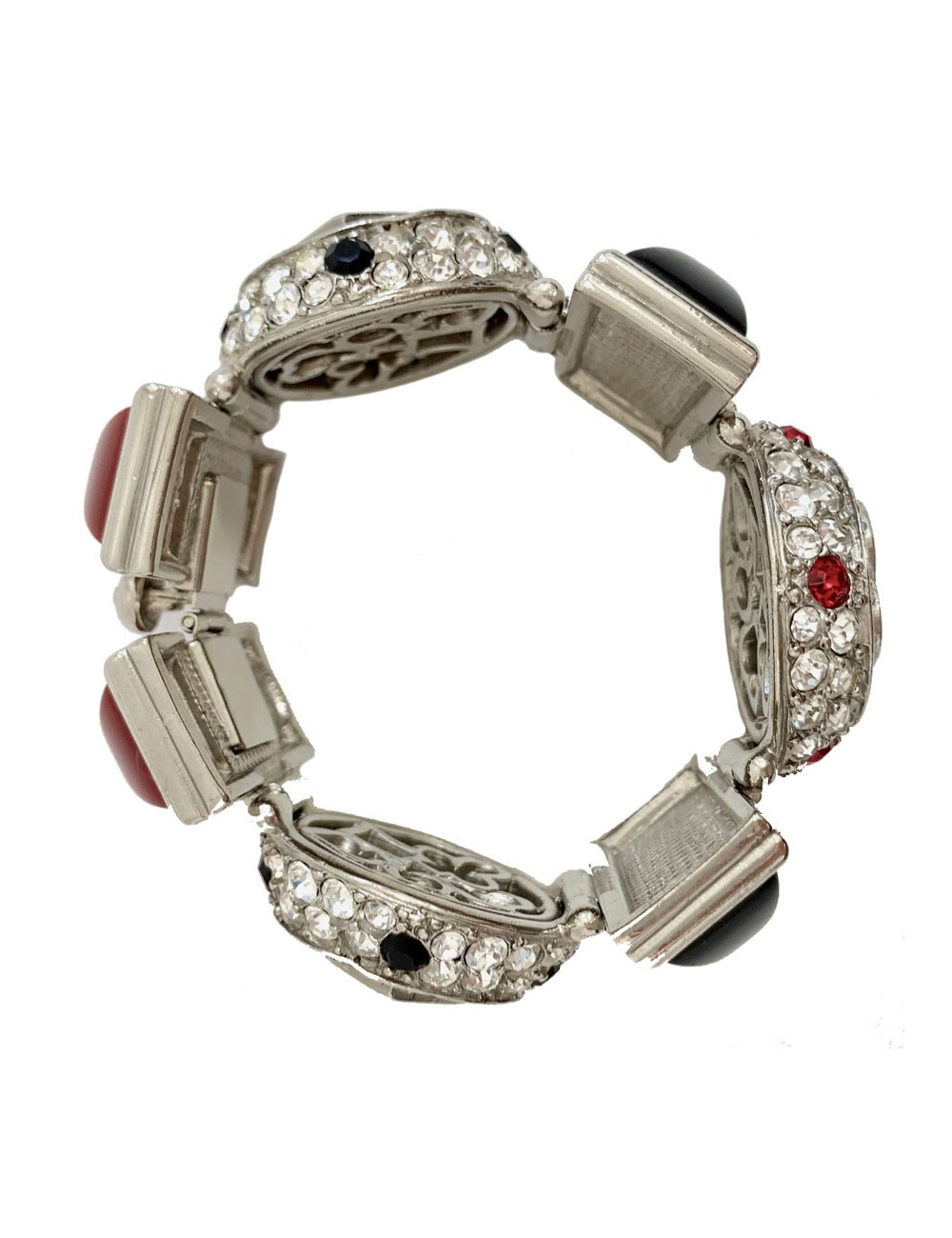 Bracelet CHRISTIAN DIOR pique et coeur strass