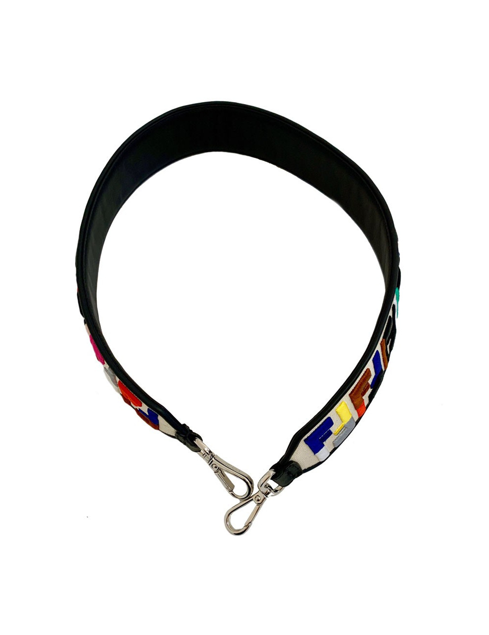 FENDI bandoulière Strap You multicolore en cuir et tissu