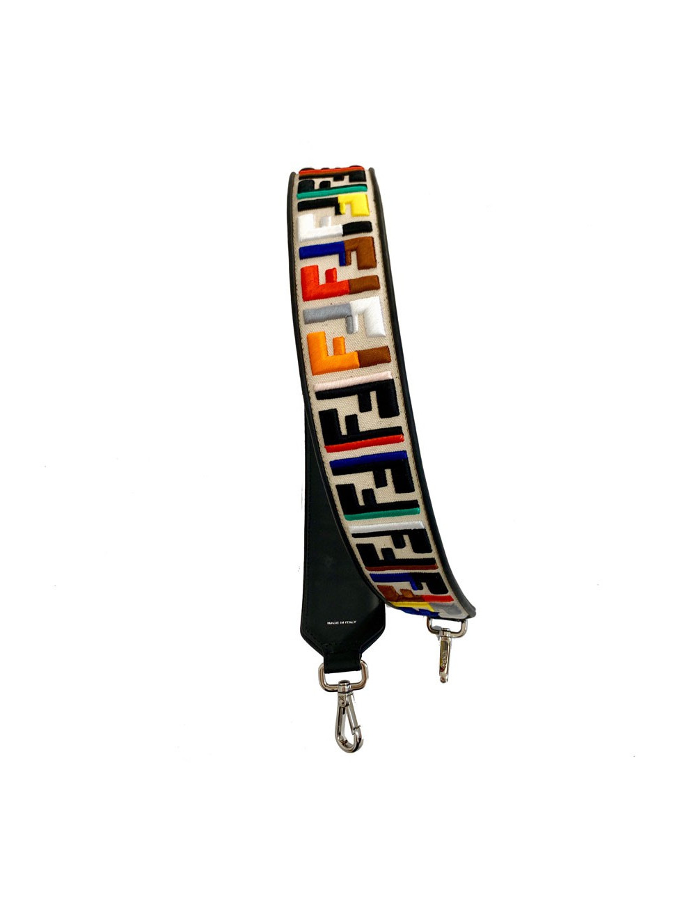 FENDI bandoulière Strap You multicolore en cuir et tissu