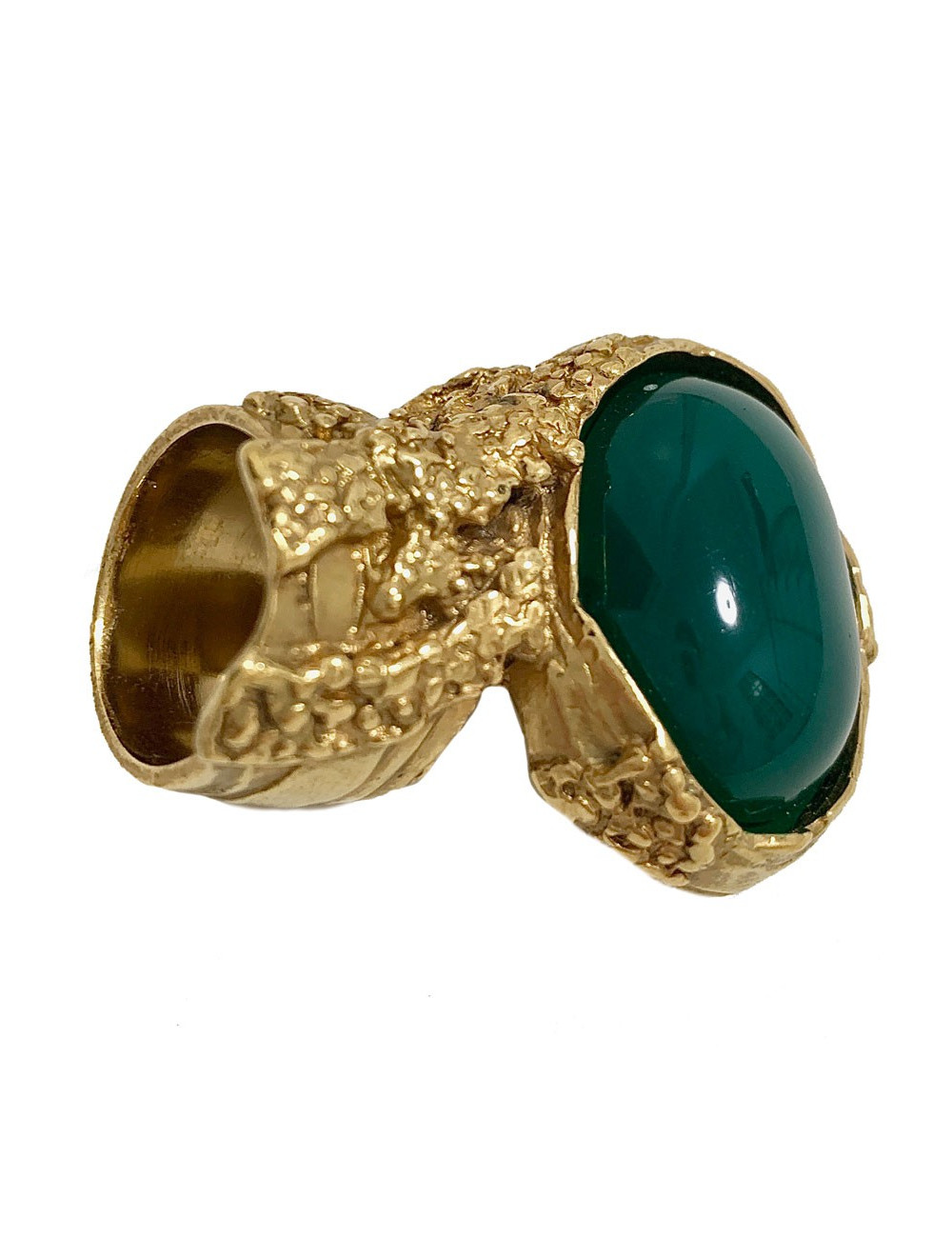 Bague Arty YVES SAINT LAURENT verte T52 par Stefano Pilati