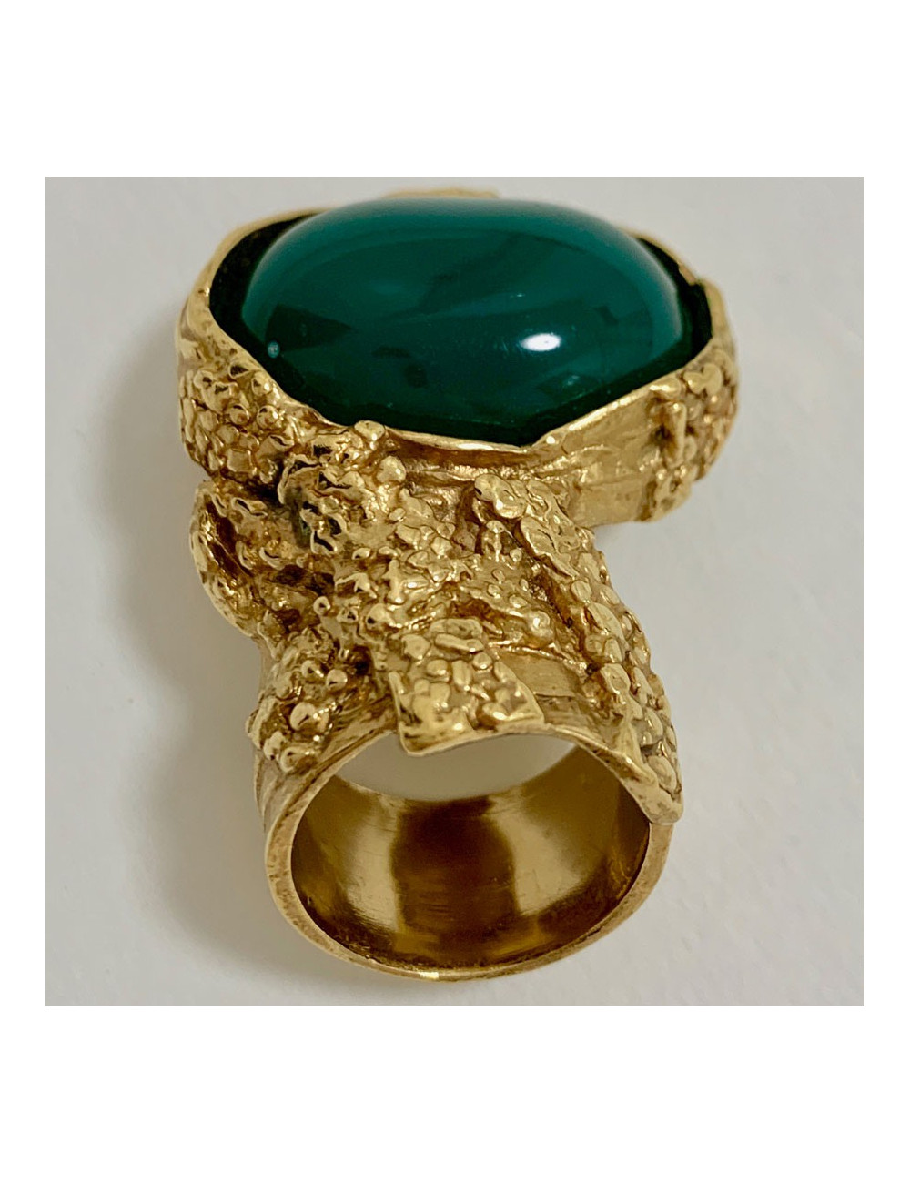 Bague Arty YVES SAINT LAURENT verte T52 par Stefano Pilati