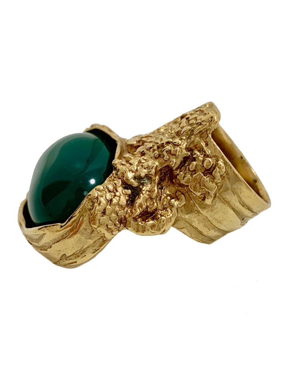 Bague Arty YVES SAINT LAURENT verte T52 par Stefano Pilati