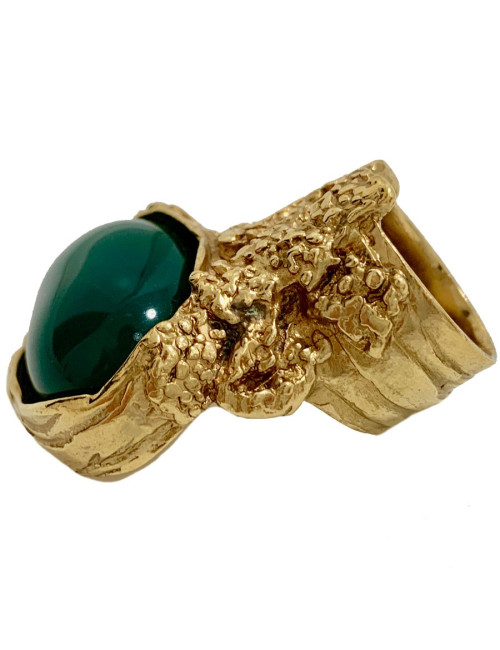 Bague Arty YVES SAINT LAURENT verte T52 par Stefano Pilati