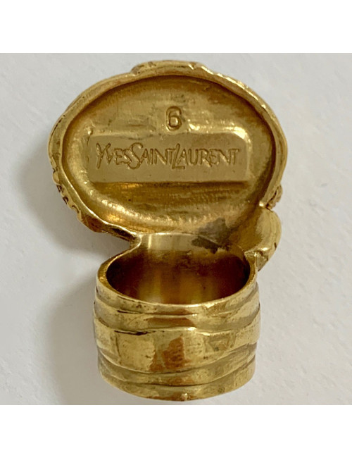 Bague Arty YVES SAINT LAURENT verte T52 par Stefano Pilati