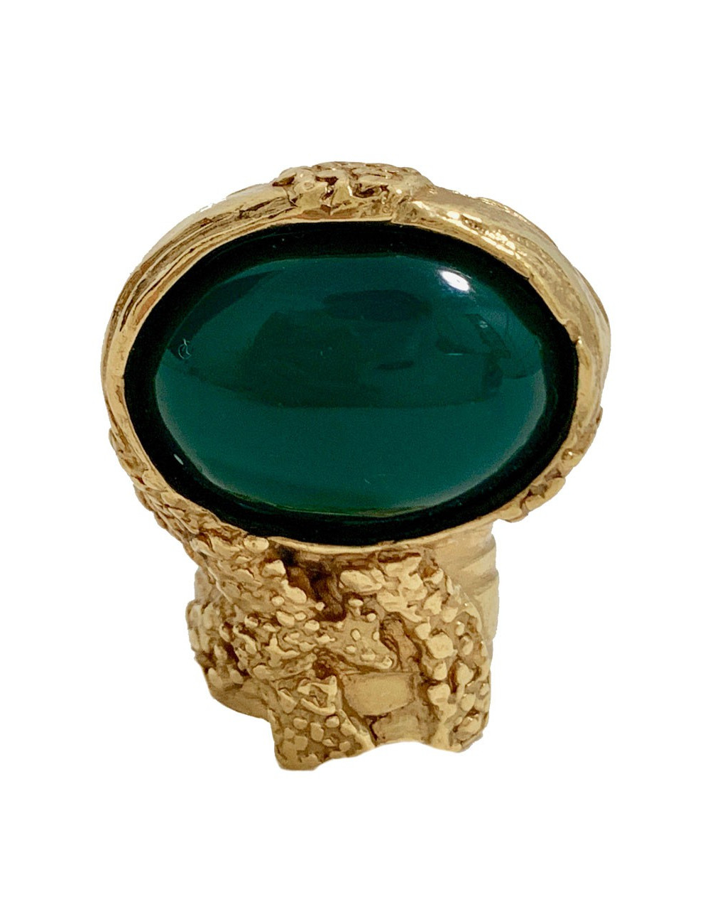 Bague Arty YVES SAINT LAURENT verte T52 par Stefano Pilati