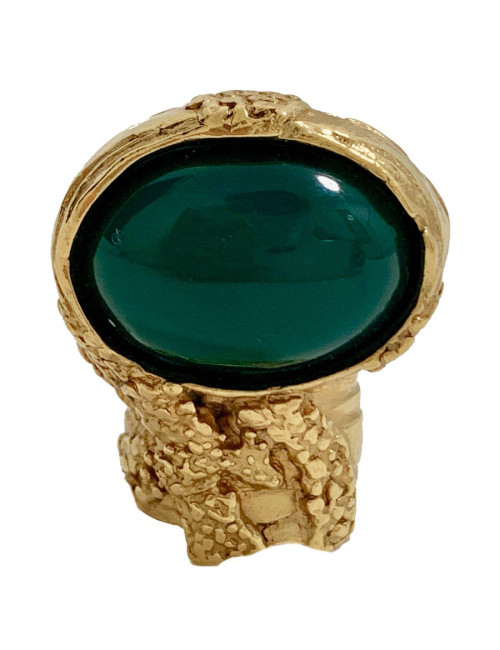 Bague Arty YVES SAINT LAURENT verte T52 par Stefano Pilati