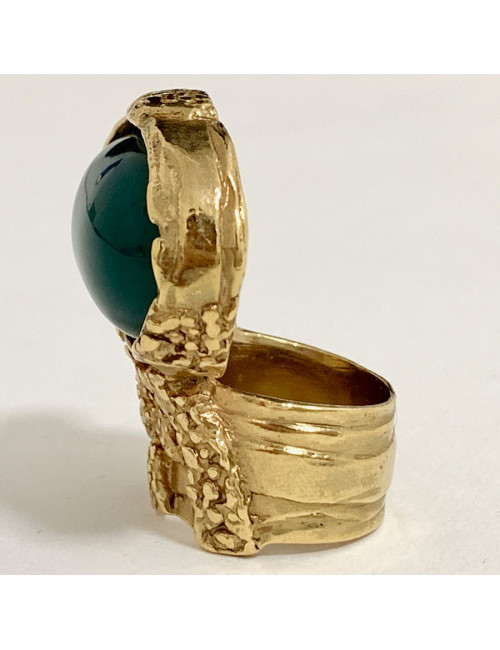 Bague Arty YVES SAINT LAURENT verte T52 par Stefano Pilati