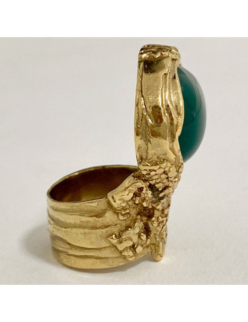 Bague Arty YVES SAINT LAURENT verte T52 par Stefano Pilati