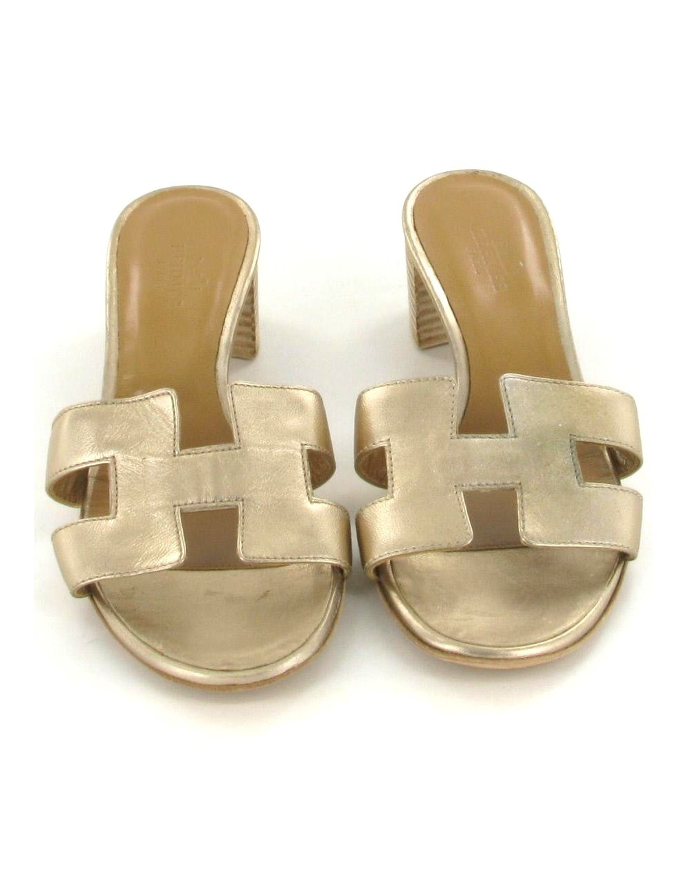 Sandales HERMES Oasis gold T 35