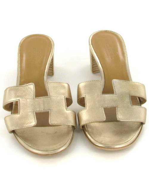 Sandales HERMES Oran gold T 35