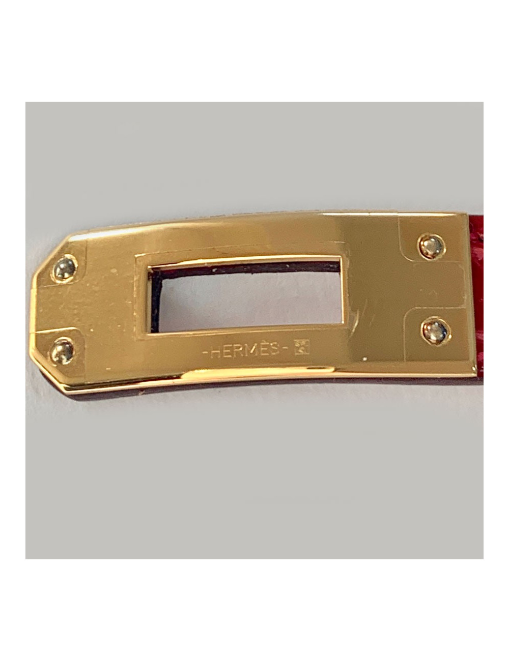 Bracelet kelly HERMES rose en alligator