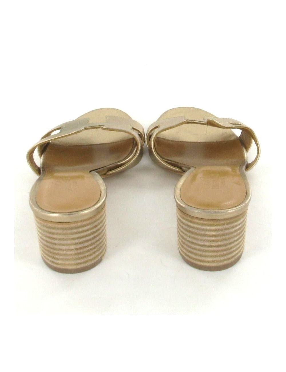 Sandales HERMES Oran gold T 35