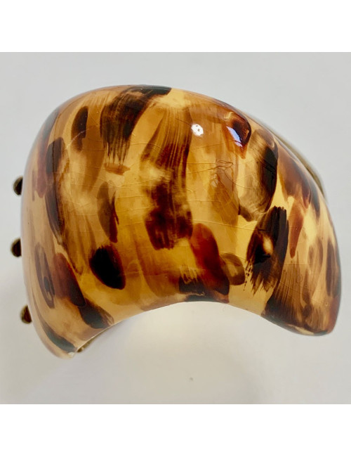 YVES SAINT LAURENT tortoise shell and metal cuff