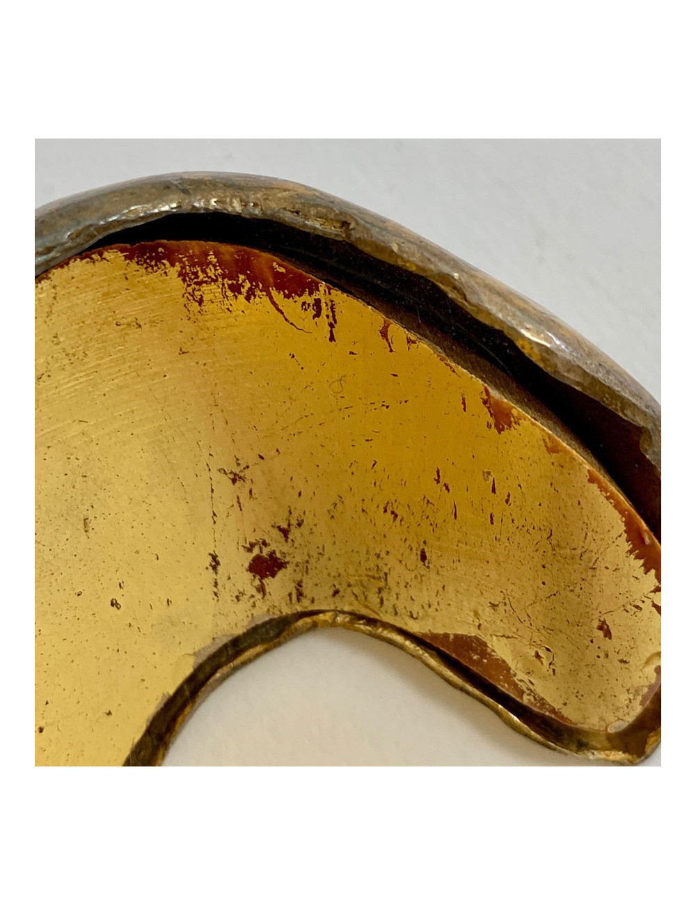 YVES SAINT LAURENT tortoise shell and metal cuff