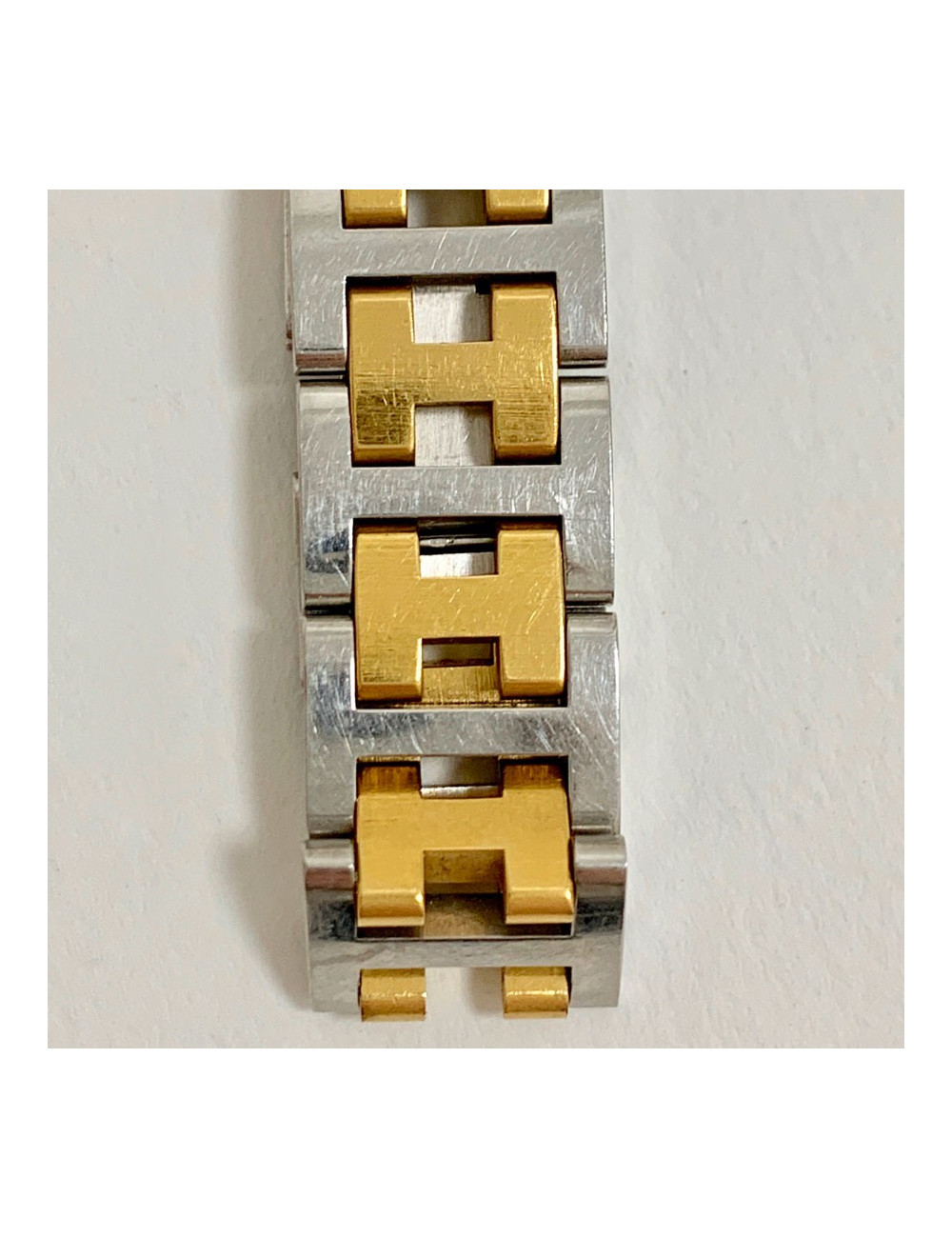 Montre Clipper HERMES femme acier plaqué or