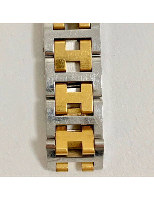 Montre Clipper HERMES femme acier plaqué or